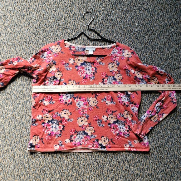 Garnet Hill 100% Merino Wool Fall Blooms Sweater Size Small - Picture 8 of 9